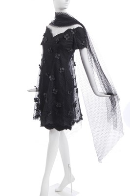 Lot 130 - A Victor Edelstein Point d'esprit cocktail dress, 1990s