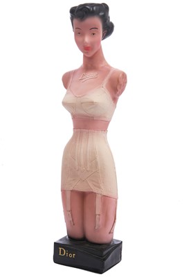 Lot 245 - A repaired Christian Dior plaster lingerie mannequin, probably late 1940s-early 50s