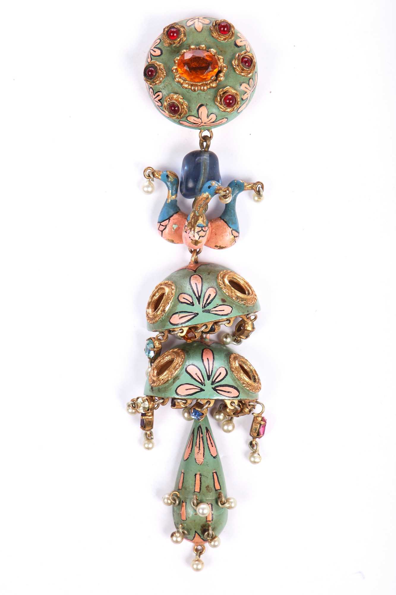 Lot 250 - A Max Boinet for Elsa Schiaparelli enamelled brooch, circa 1938