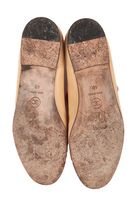 Lot 3 - A pair of Chanel two-tone leather ballet flats, modern