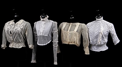 Lot 490 - A group of Edwardian summer whites, 1900-1910s