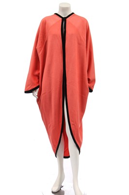 Lot 204 - A Karl Lagerfeld salmon pink wool trapezoid coat, 1980s