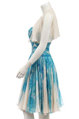 Lot 381 - A Carven couture chiffon cocktail dress, 1950s