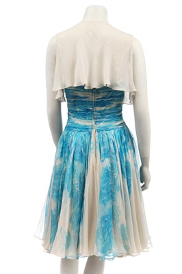 Lot 381 - A Carven couture chiffon cocktail dress, 1950s