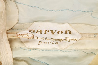 Lot 381 - A Carven couture chiffon cocktail dress, 1950s
