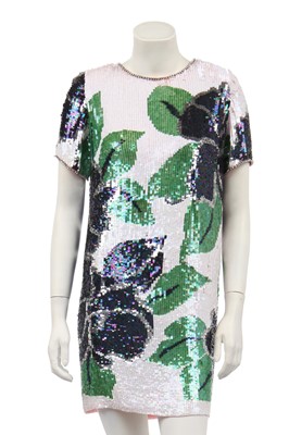 Lot 427 - A Pierre Cardin for Paul and Joe sequined mini dress, 1990s