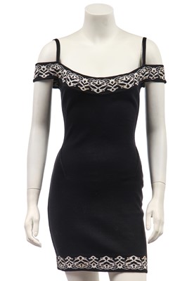 Lot 147 - An Azzedine Alaïa black cotton jersey dress, Spring-Summer 1992