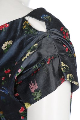 Lot 140 - A Christian Dior London blue-grey slubbed silk...