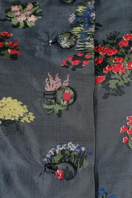 Lot 140 - A Christian Dior London blue-grey slubbed silk...