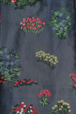 Lot 140 - A Christian Dior London blue-grey slubbed silk...