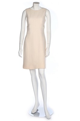 Lot 14 - A Chanel cream wool dress and matching jacket,...