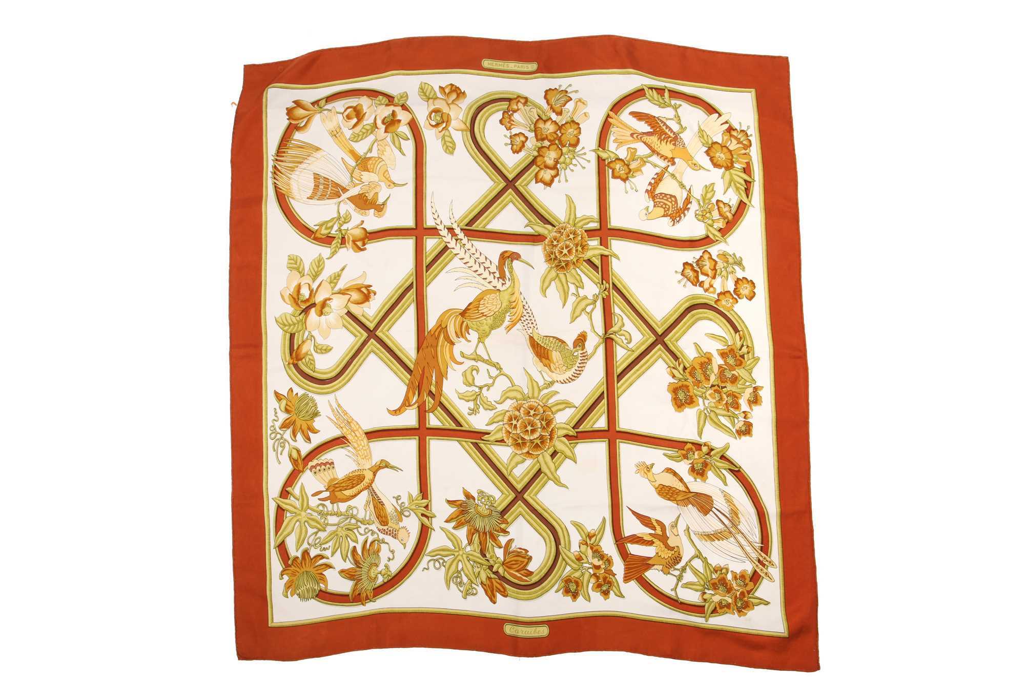 Lot 50 - Three Hermès printed silk scarves, various dates