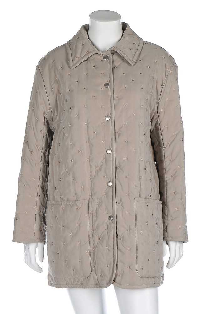 Lot 16 - An Hermès pale grey quilted jacket, modern,...