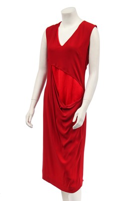 Lot 86 - A Martin Margiela red viscose slashed dress, Spring-Summer 2007