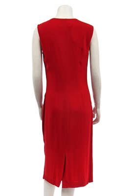Lot 86 - A Martin Margiela red viscose slashed dress, Spring-Summer 2007