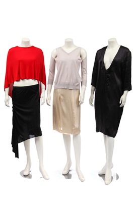 Lot 86 - A Martin Margiela red viscose slashed dress, Spring-Summer 2007