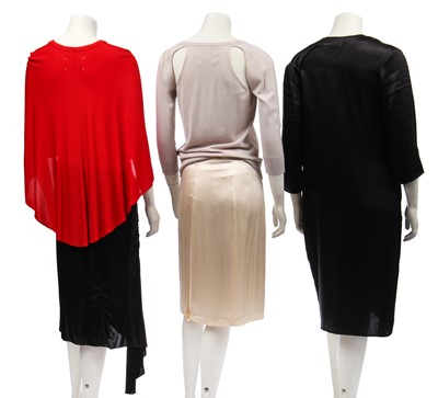 Lot 86 - A Martin Margiela red viscose slashed dress, Spring-Summer 2007