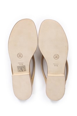 Lot 17 - Three pairs of summery Chanel shoes, modern,...