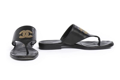 Lot 17 - Three pairs of summery Chanel shoes, modern,...