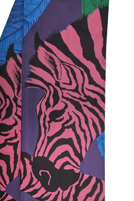 Lot 53 - An Hermès printed silk maxi Twilly, modern