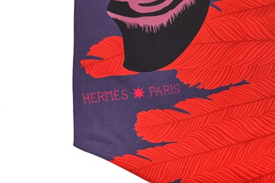 Lot 53 - An Hermès printed silk maxi Twilly, modern