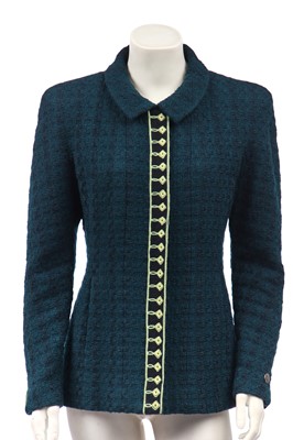 Lot 21 - A Chanel bottle-green tweed jacket, Autumn-Winter 1997-98