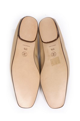 Lot 18 - Three pairs of Chanel shoes, modern, stamped...