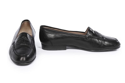 Lot 18 - Three pairs of Chanel shoes, modern, stamped...