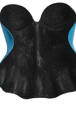Lot 526 - A rare Issey Miyake moulded acrylic 'Plastic Body' breastplate, Autumn-Winter, 1980-81