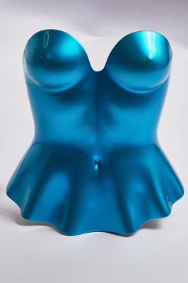 Lot 526 - A rare Issey Miyake moulded acrylic 'Plastic Body' breastplate, Autumn-Winter, 1980-81