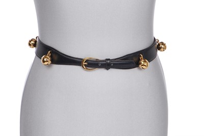 Lot 188 - An unusual Hermès leather 'bell' belt, 1993