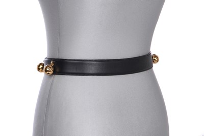 Lot 188 - An unusual Hermès leather 'bell' belt, 1993