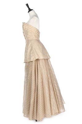 Lot 27 - A Jean Dessès couture organza ballgown, early...
