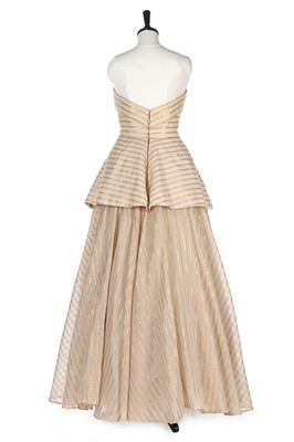 Lot 27 - A Jean Dessès couture organza ballgown, early...