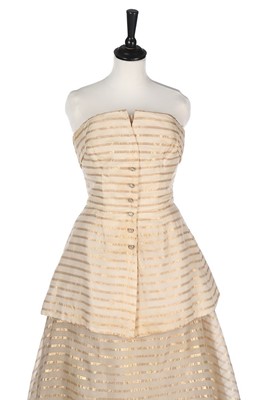 Lot 27 - A Jean Dessès couture organza ballgown, early...
