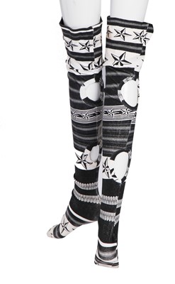 Lot 390 - Hilde Smith fabrics for BodyMap : 'Cat in the hat takes a rumble with techno fish' AW 1984