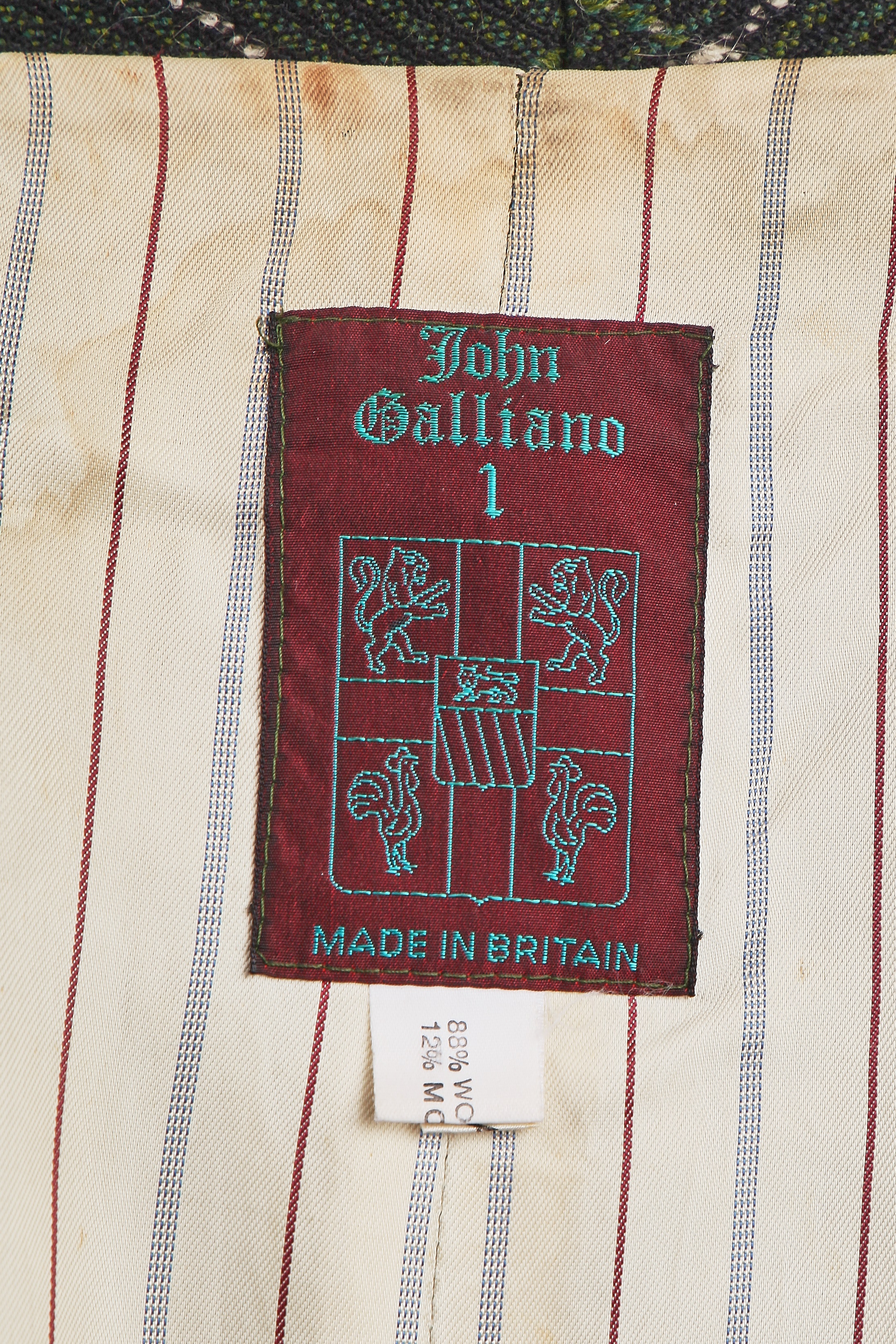 Lot 368 - A rare John Galliano Linton Tweed