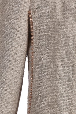 Lot 179 - A Chanel buff-coloured bouclé cotton suit, Spring-Summer 1999