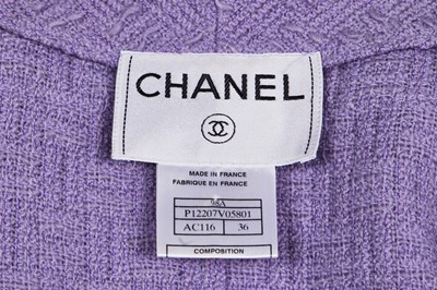 Lot 180 - A fine Chanel lavender wool tweed ensemble, Autumn-Winter 1998-99