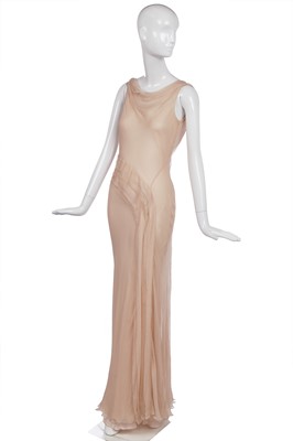 Lot 190 - An Alberta Ferretti bias-cut silk-chiffon evening gown, modern