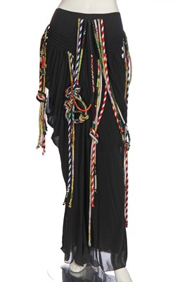 Lot 86 - A John Galliano black chiffon skirt, 'Africa' collection, Spring-Summer 2002