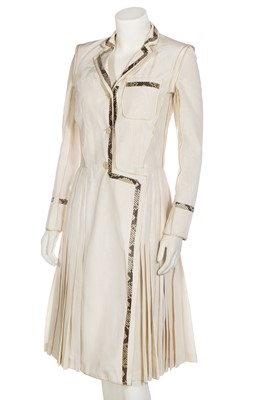 Lot 87 - A John Galliano ivory moiré coat, 'Music Icons' collection, Spring-Summer 2000