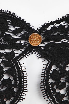 Lot 181 - A Chanel little black dress with polka-dot pink faille cummerbund, Spring-Summer 1988