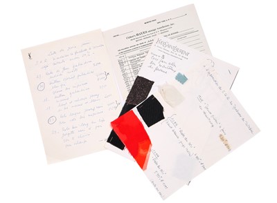 Lot 201 - Yves Saint Laurent for the Duchess of Windsor couture fashion sketches, 1969 to circa 1975