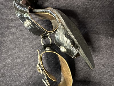 Lot 2 - A pair of rare Westwood/McLaren black patent 'SEX' Bondage shoes, circa 1975