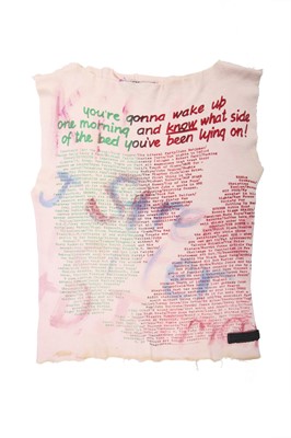 Lot 3 - A rare Westwood/McLaren SEX Original/Seditionaries ' `You're gonna wake up one morning ...'' T-shirt, 1976-7