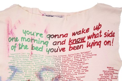 Lot 3 - A rare Westwood/McLaren SEX Original/Seditionaries ' `You're gonna wake up one morning ...'' T-shirt, 1976-7