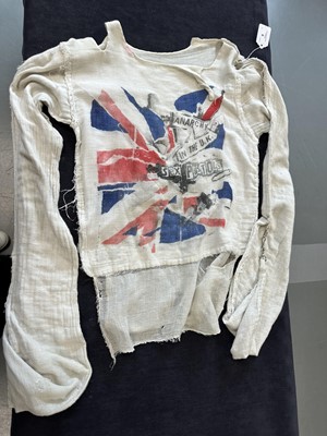 Lot 6 - A Westwood/McLaren Seditionaries 'Anarchy' muslin bondage shirt, circa 1977