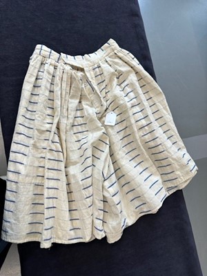 Lot 9 - A Westwood/McLaren striped cotton dress and culottes, 'Savage' collection, Spring-Summer 1982