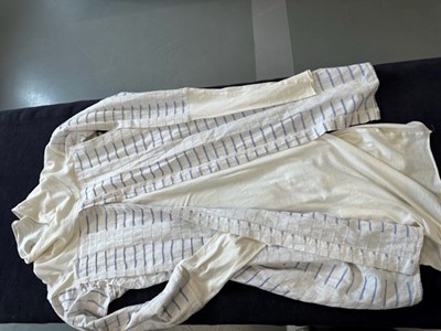 Lot 9 - A Westwood/McLaren striped cotton dress and culottes, 'Savage' collection, Spring-Summer 1982